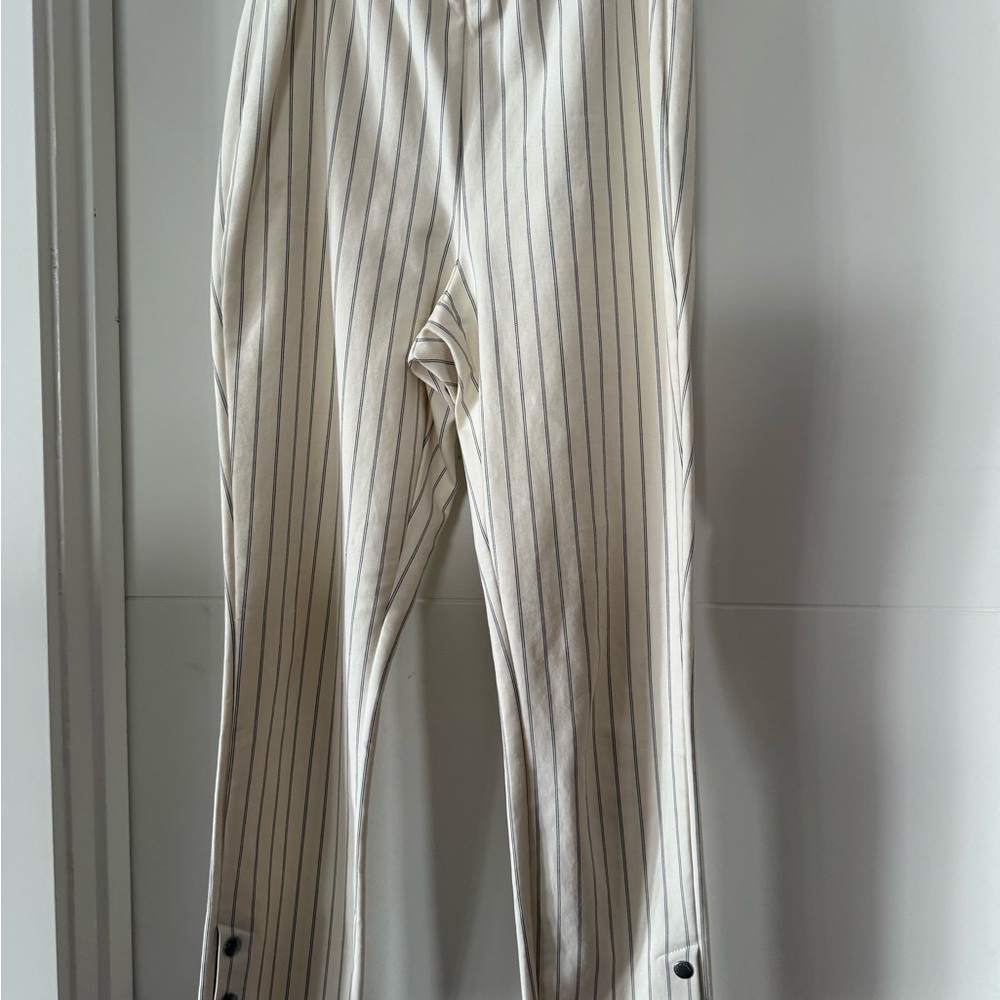 Striped White womens  Pants